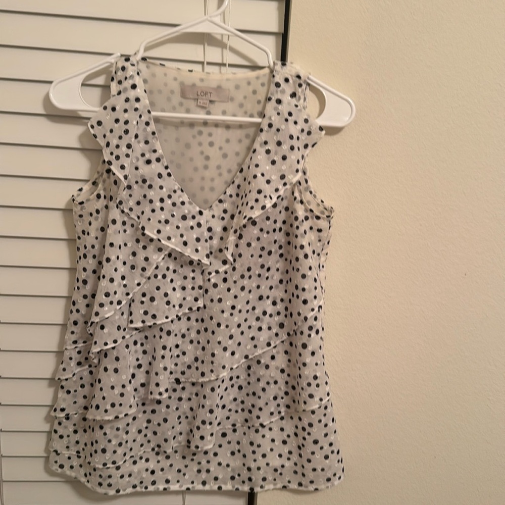 Black and white top from Loft